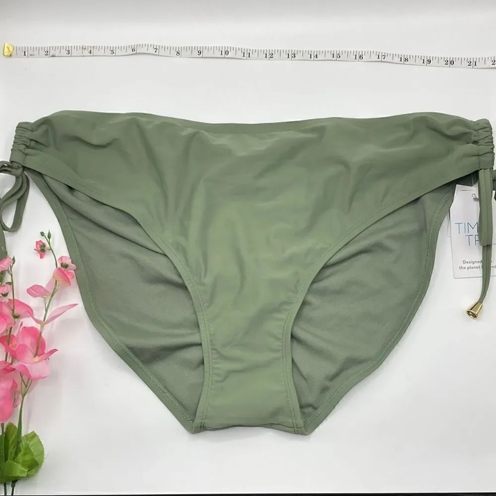 Women’s Side Tie Keyhole Bikini Swim Bottoms Swimsuit Bathing Suit Size 2X